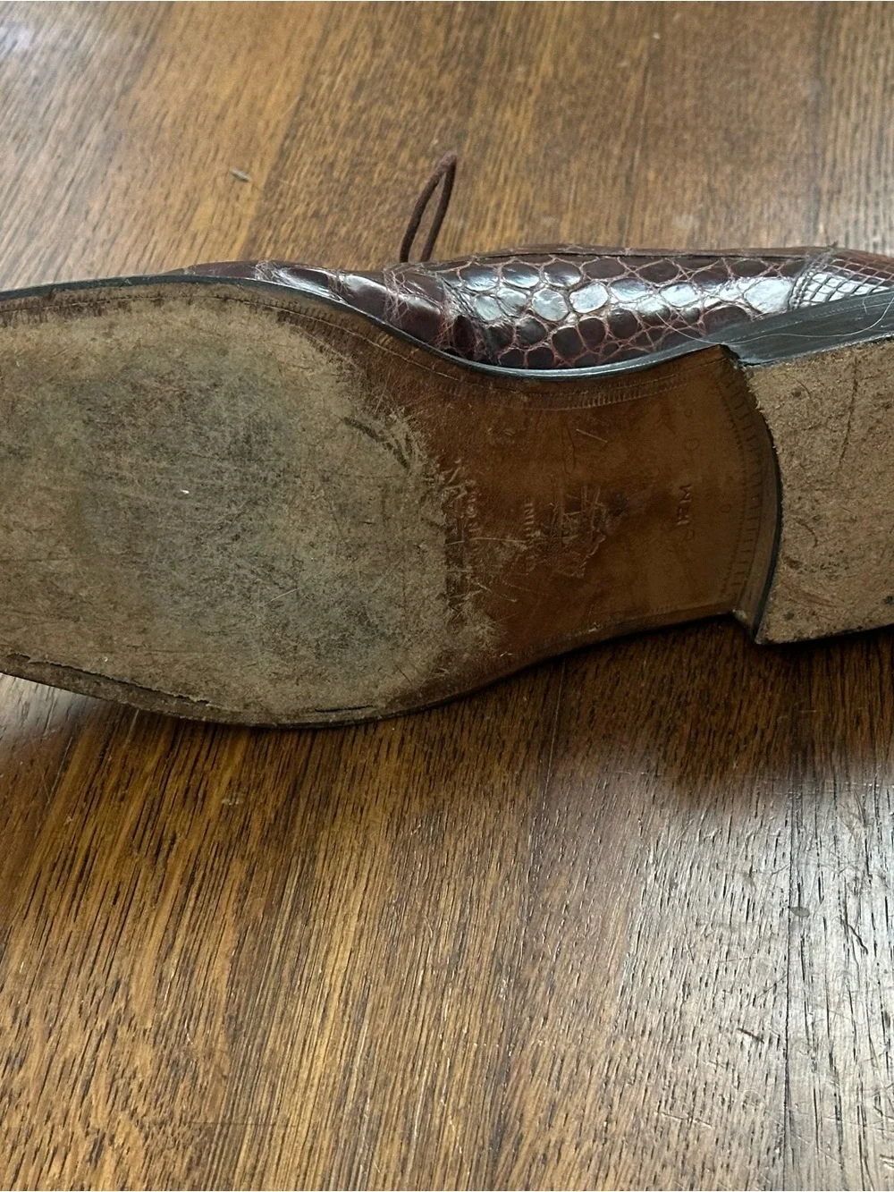 Men's Mezlan Brown Genuine Crocodile Derby Shoes